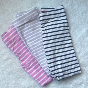 Bundle of 3 - Mini Boden and Crewcuts Stripped Leggings - Sz 5-6